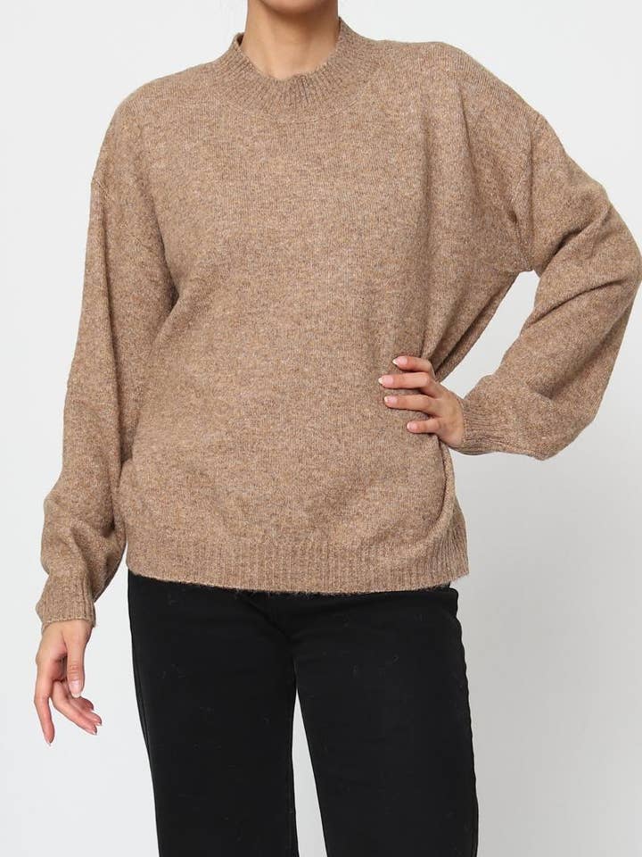 DIX-ONZE - Wholesale Knit Sweater - Women's - Soft Plain Sweater – Round Neck & Long Sleeves22