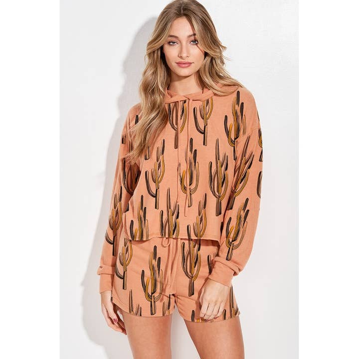 cactus all over lounge wear set for wholesale by Lemon Tree