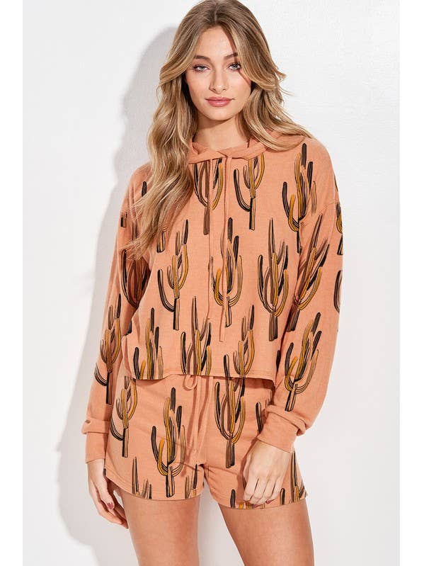 cactus all over lounge wear set for wholesale by Lemon Tree