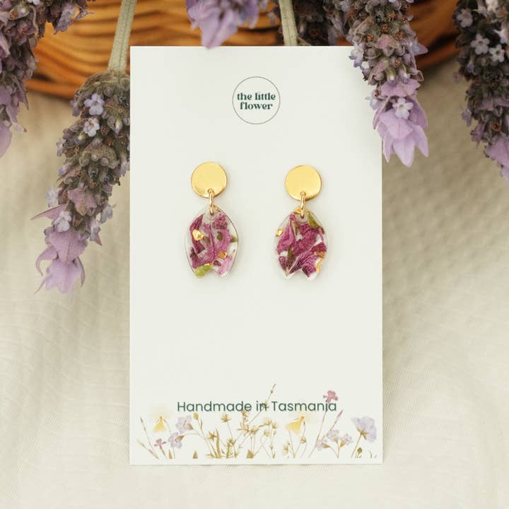 Tasmanian Lavender Studs for wholesale by The Little Flower Handmade