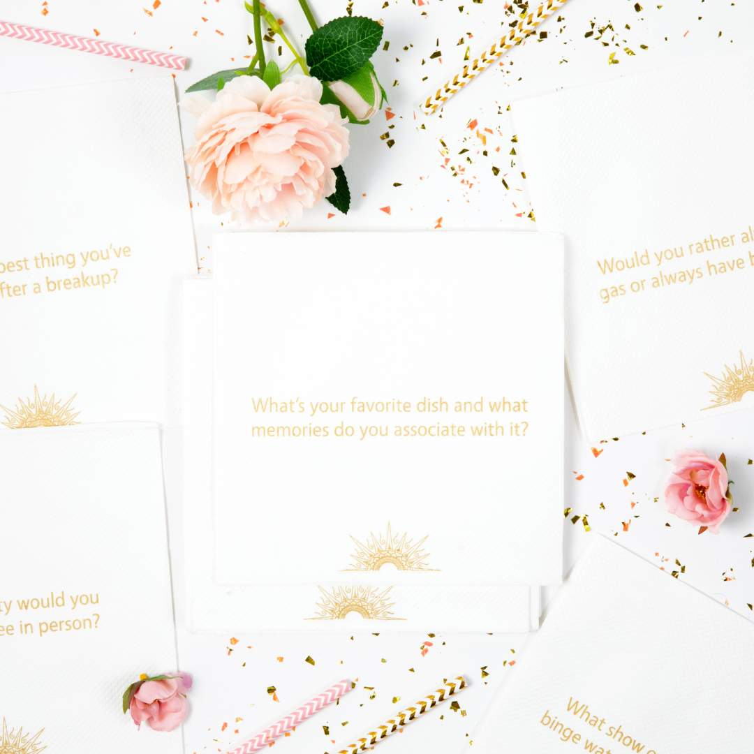 CÔTIER BRAND - Wholesale Disposable Napkin - Everyday Conversation Starter Napkins | Hostess Gift Idea