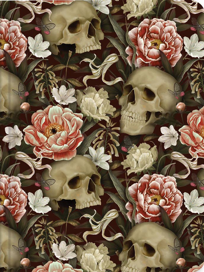 Puntjesrooster Journal - Schedels & Bloemenpatroon voor wholesale door Paper House Productions