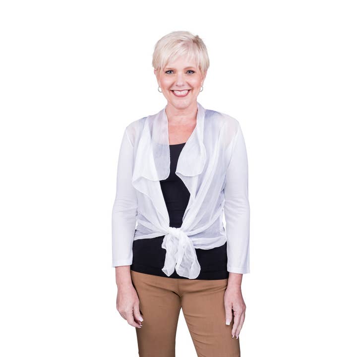 TINA Stephens Italy/Tees By Tina – wholesale Wrap – Women's – Ansley Silk Front Tie Wrap (BQ233)5