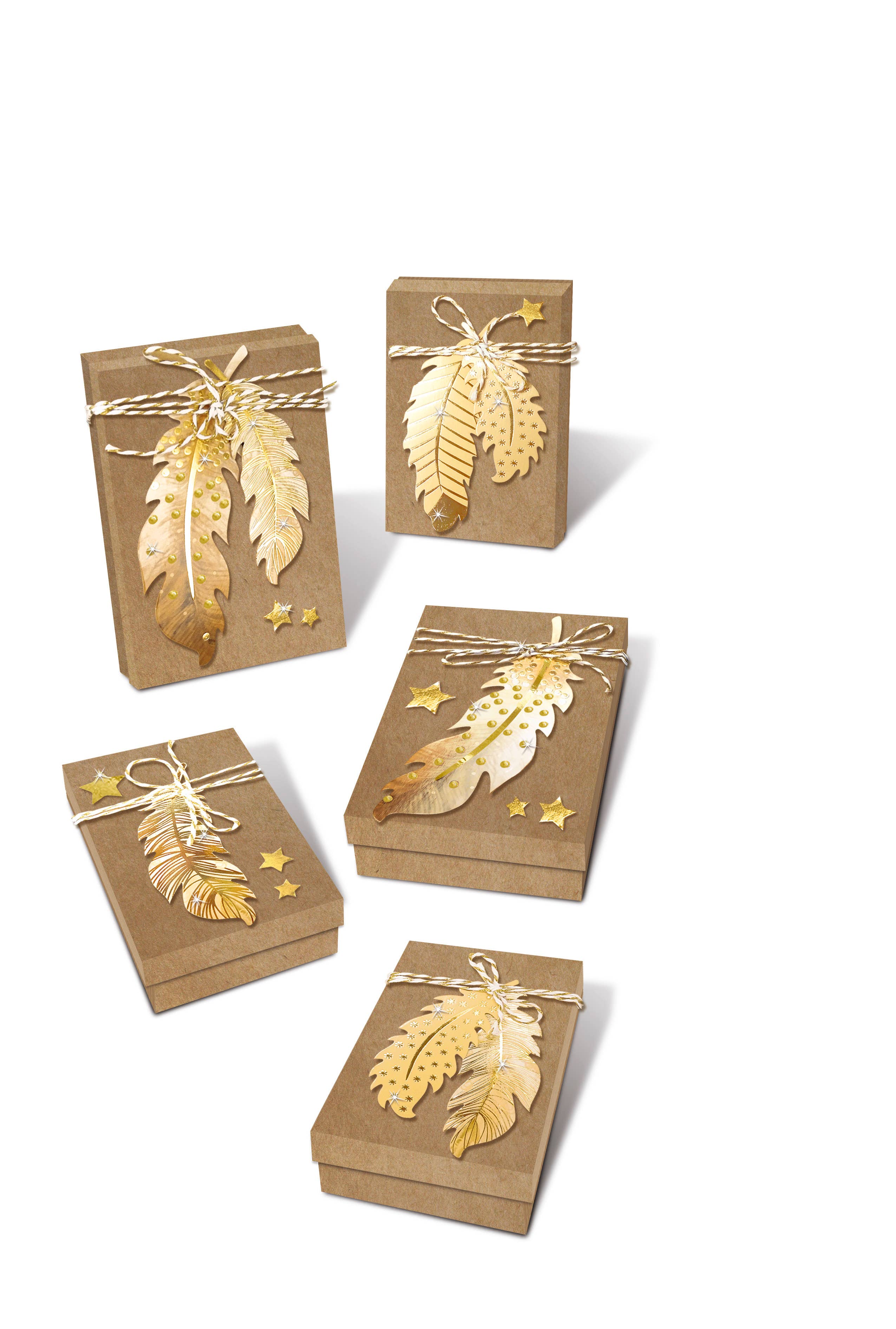 URSUS® / Buntpapierfabrik Ludwig Bähr GmbH & Co. KG - Wholesale Gift Box - “Feathers” gift box set, cream/gold2
