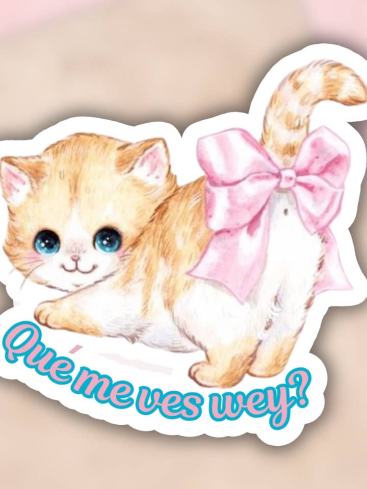 kitscherige grappige sticker, kattensticker, latina, Spaans, decal voor wholesale door Lalatina Shop