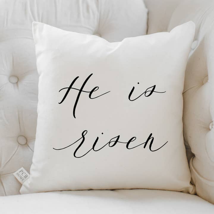 He is Risen Pillow for wholesale by DWELL Home Shoppe