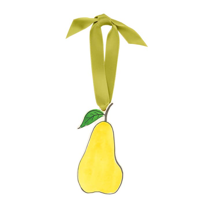 Pear Christmas Decoration / Ornament / Gift Tag for wholesale by Scribble & Daub