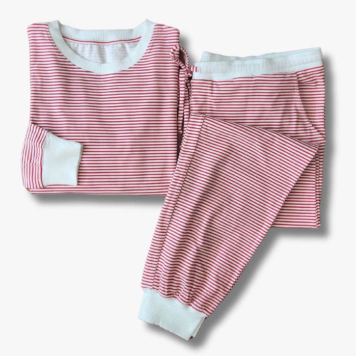 Women's Jogger Pajama Set - Cozy Stripe for wholesale by The Black Sheep Fam