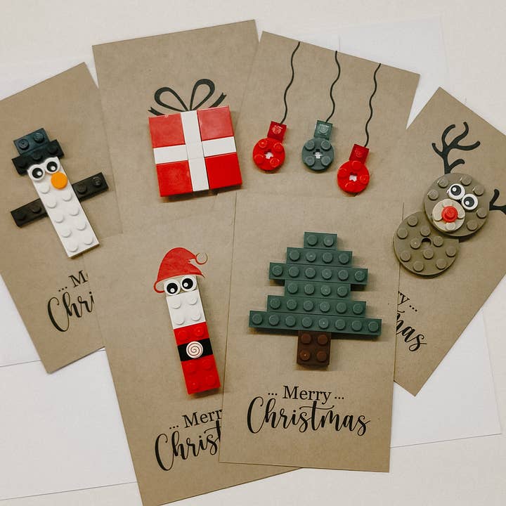 Brickstar Belgium - Wholesale Christmas Card - Lego Christmas Cards - Set of 6