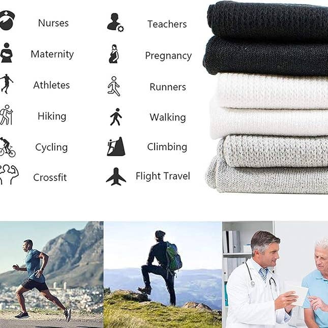 Diabetic Socks For Men Women Non-Binding Doctor Approved Diabetic Crew Socks White 6 Pairs Size 9-11 for wholesale on Faire3