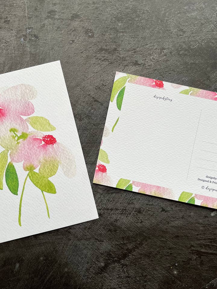 Daisy Botanical Postcard - A6 Postcard/Mini Art Print for wholesale by Designbyting