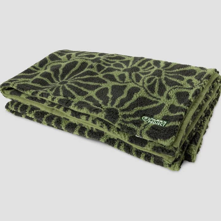 Fern High Desert Wildflowers High Pile Fleece Throw for wholesale on Faire0