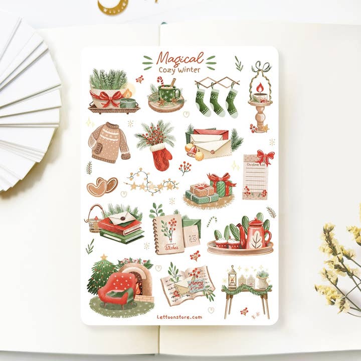 Sticker Sheet - Magical Cozy Winter for wholesale by Lettoon