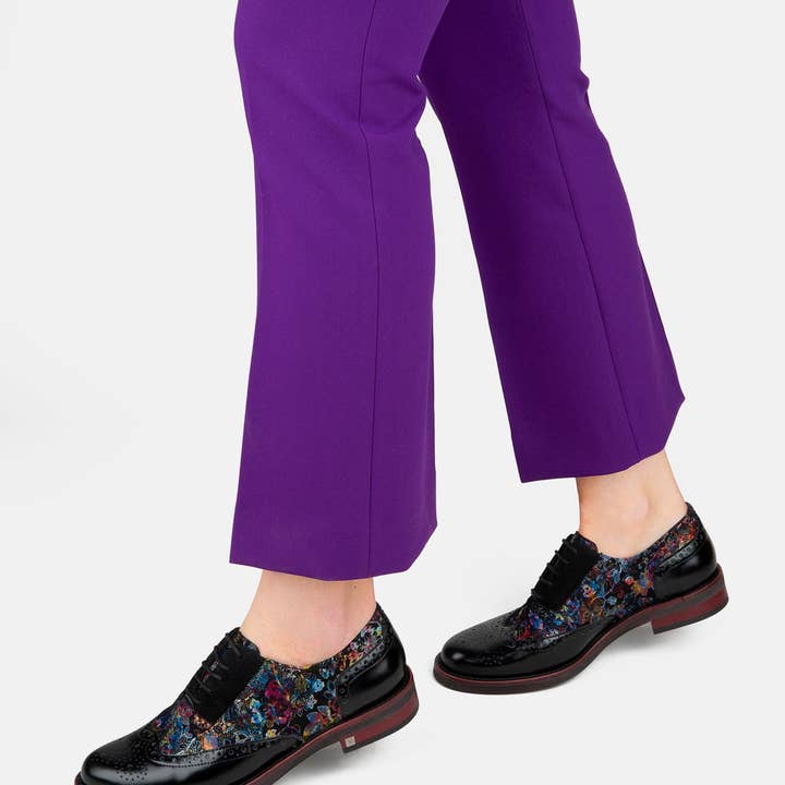 Embassy London – wholesale Brogue shoes – Women's – Vivienne - Black Flower10