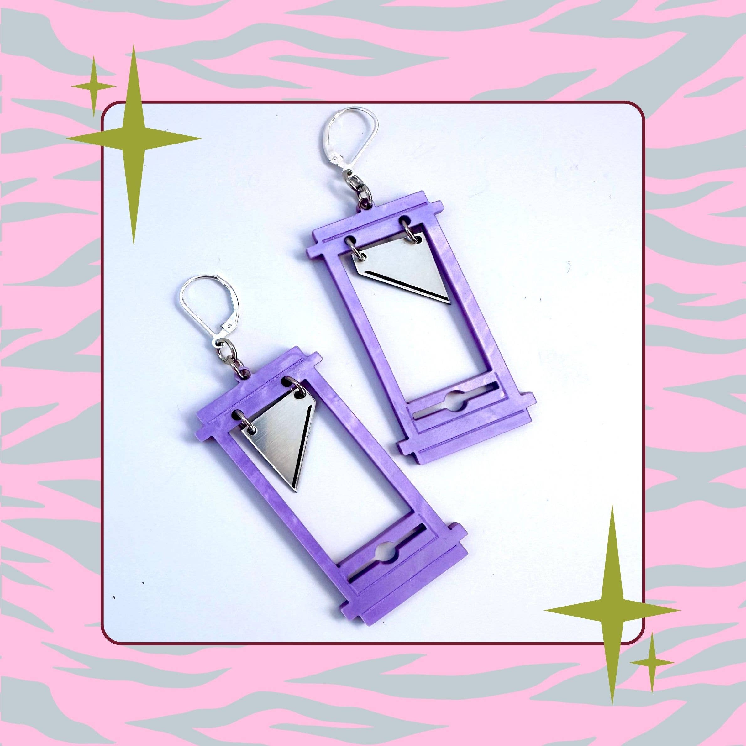 Foolish Fetish - Wholesale Dangle Earrings - Mini Guillotine Earrings : Multiple Colors11