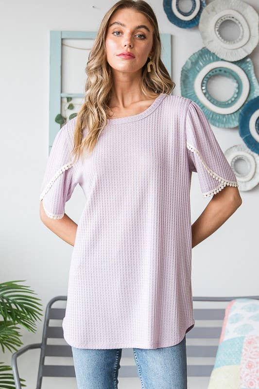 HEIMISH – Túnica - Mulher por atacado – TAMPO DE WAFFLE MACIÇO ET7046-112