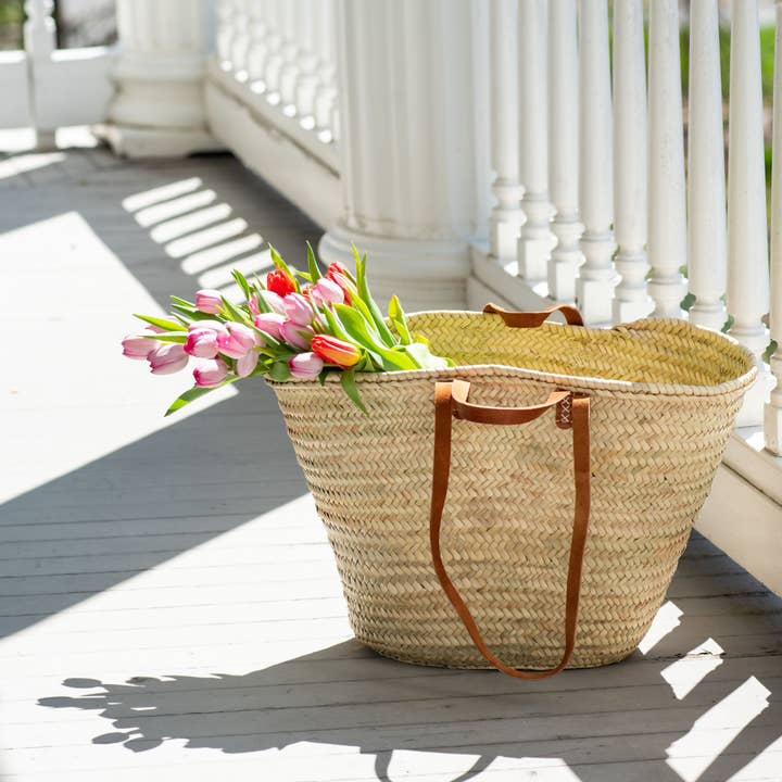 Kaaterskill Market - Wholesale Beach Bag - Parisian Farmer's Market Tote Basket1