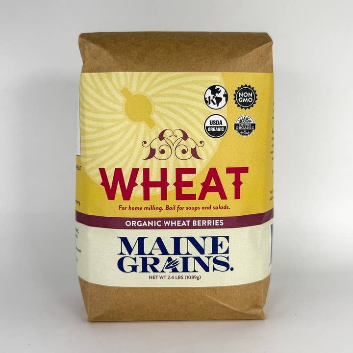 Organic Wheat Berries /6x2.4# for wholesale by Maine Grains