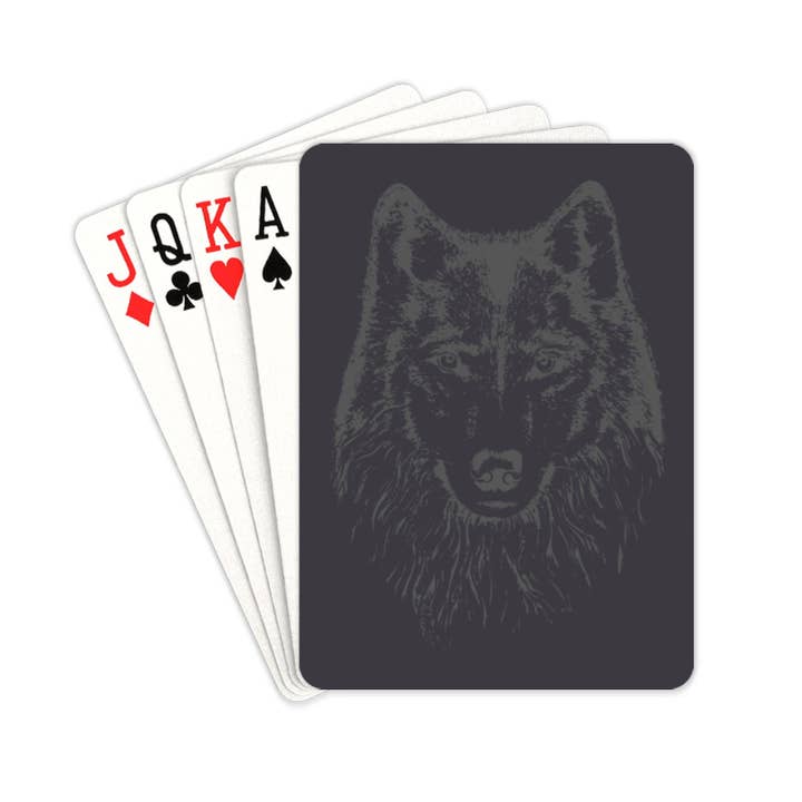 Ghostly Wolf Playing Cards for wholesale by Pioneer Kitty Market