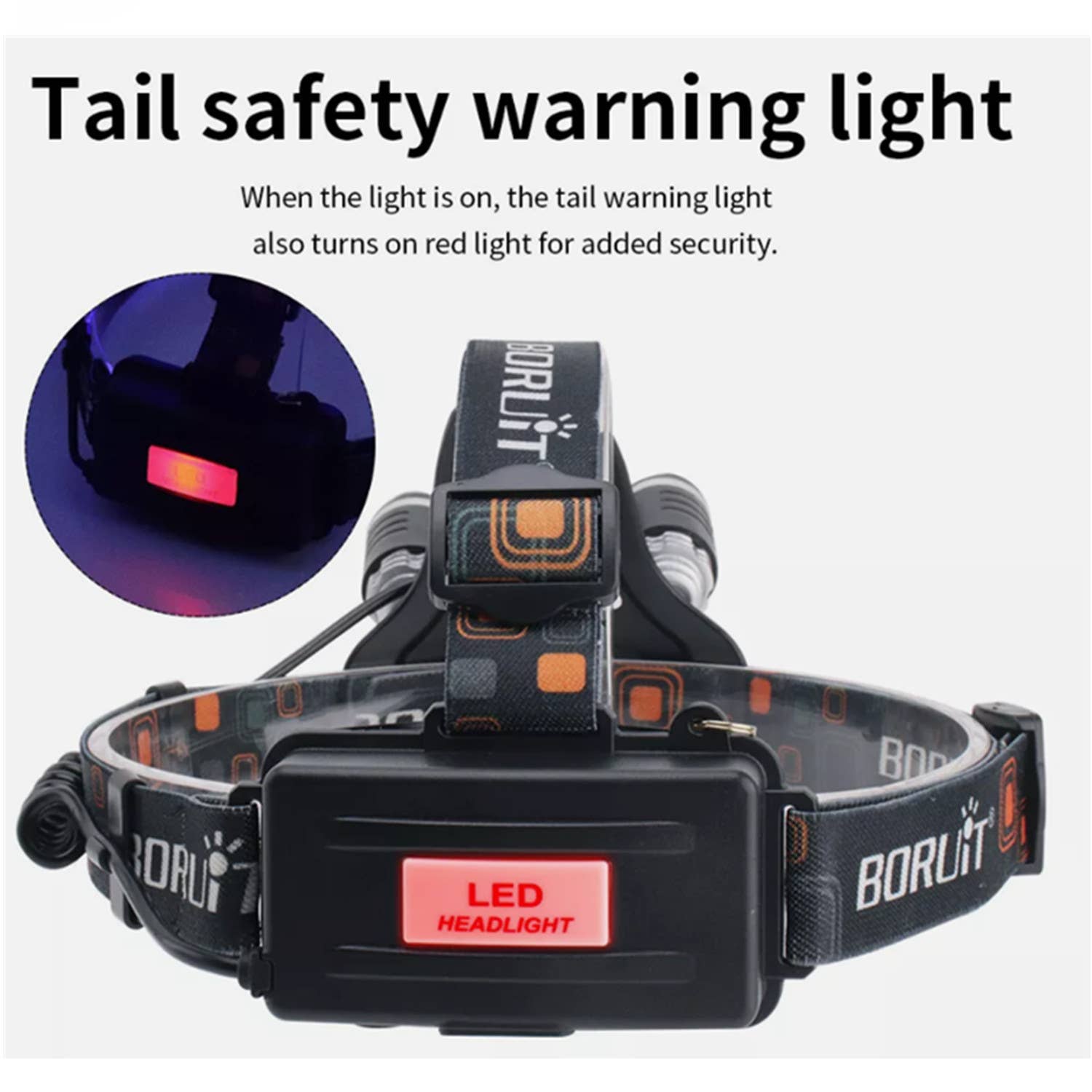 Tsyware - Wholesale Flashlight - LED Head Torch Headlamp Light Band Rechargeable Headlight7