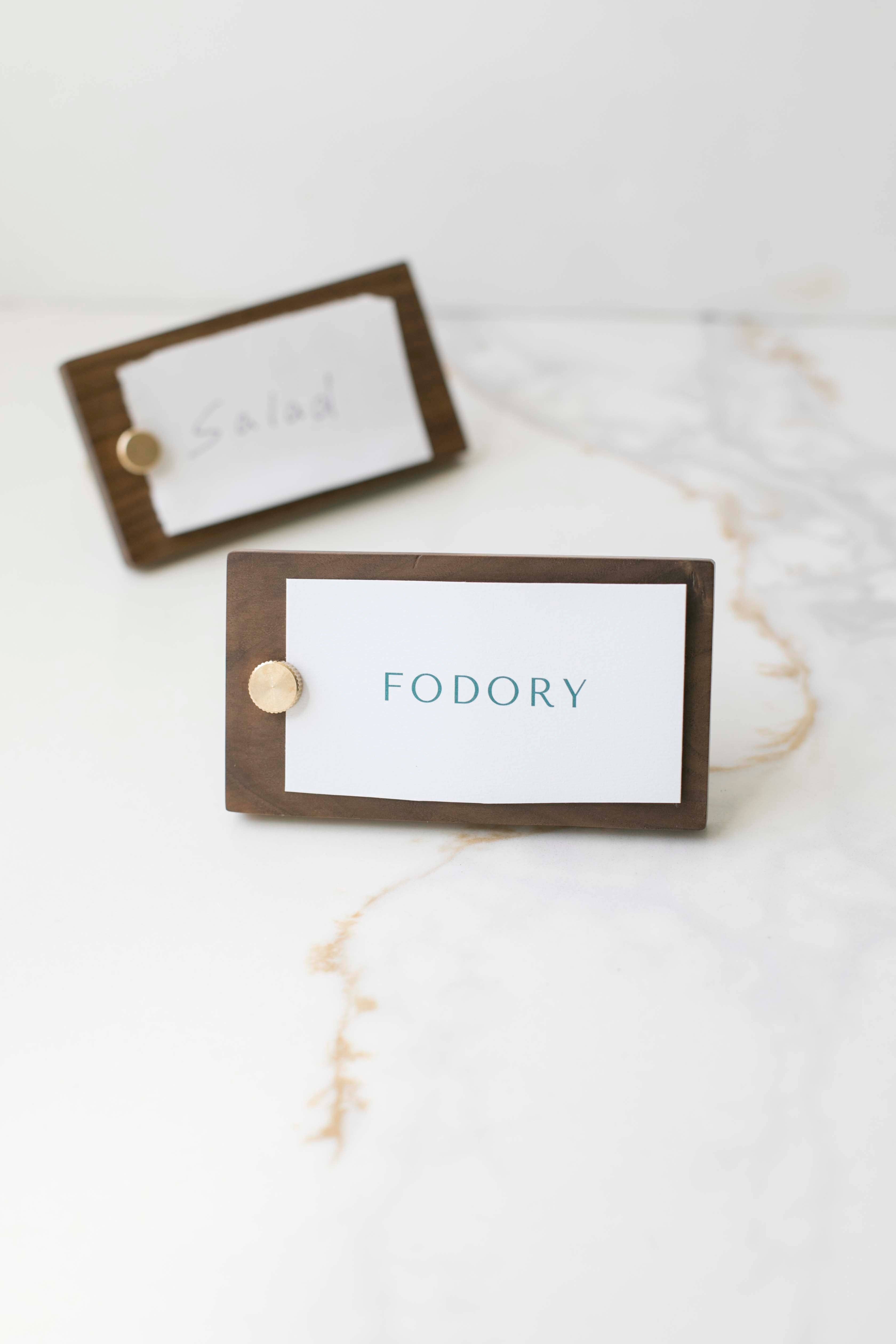 Fodory - Wholesale Desk Organizer - Wooden Name Card & Note Holder5