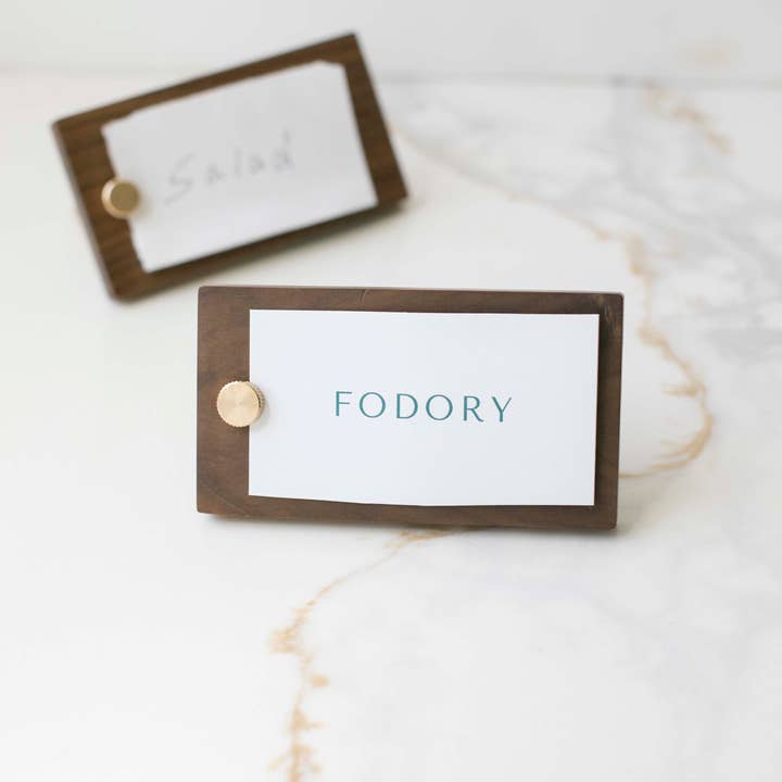 Fodory - Wholesale Desk Organizer - Wooden Name Card & Note Holder5