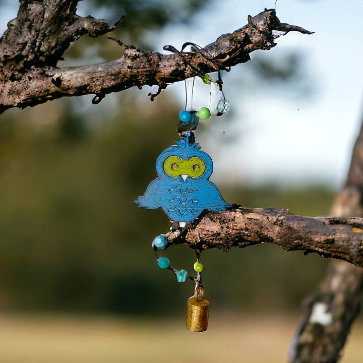 Whimsies - Wholesale Wind Chime - Owl wind chimes Nana bell mobile lodge garden yard decor eco0