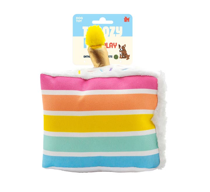 Pet Palette Distribution - Wholesale Pet Plush Toy - Dog - ThoozyPet Birthday 5-Layer Cake Plush Dog Toy 8"9