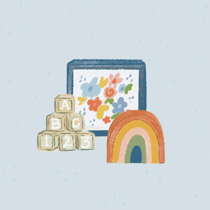 Up With Paper - Wholesale Baby Card - New Baby Mini Pop-Up Card - Baby Crib with Colorful Mobile1