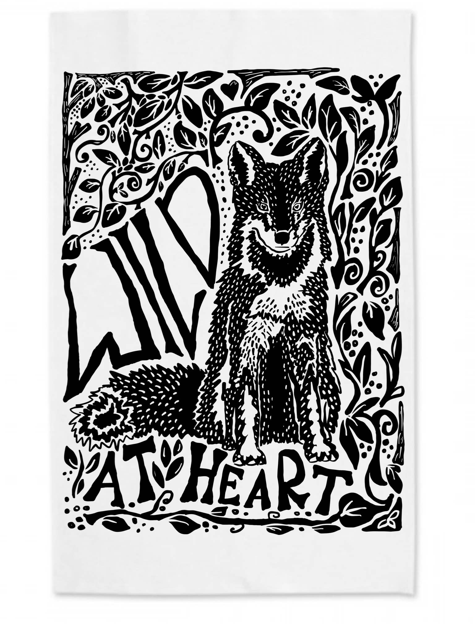 Sweetgum Studio - Wholesale Tea Towel - Wild at Heart Tea Towel