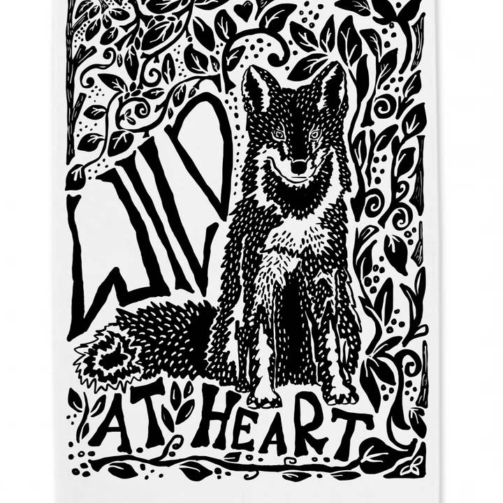 Sweetgum Studio - Wholesale Tea Towel - Wild at Heart Tea Towel0
