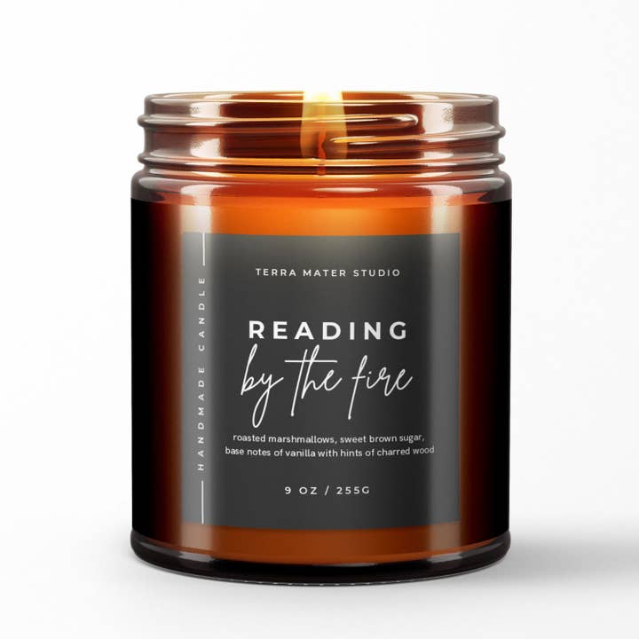 Reading By The Fire All-Natural Candle | 50+ Hour Burn for wholesale by Terra Mater Studio LLC