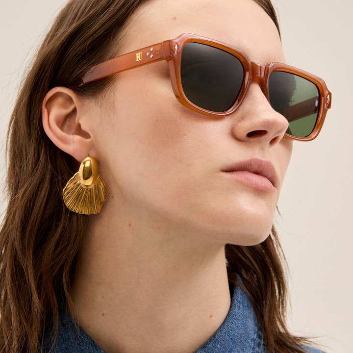 ANYA SQUARE GLASSES CARAMEL - N64 for wholesale by NALI'