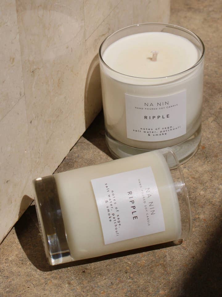 Ripple Candle / Available in 5oz & 8oz for wholesale by Na Nin