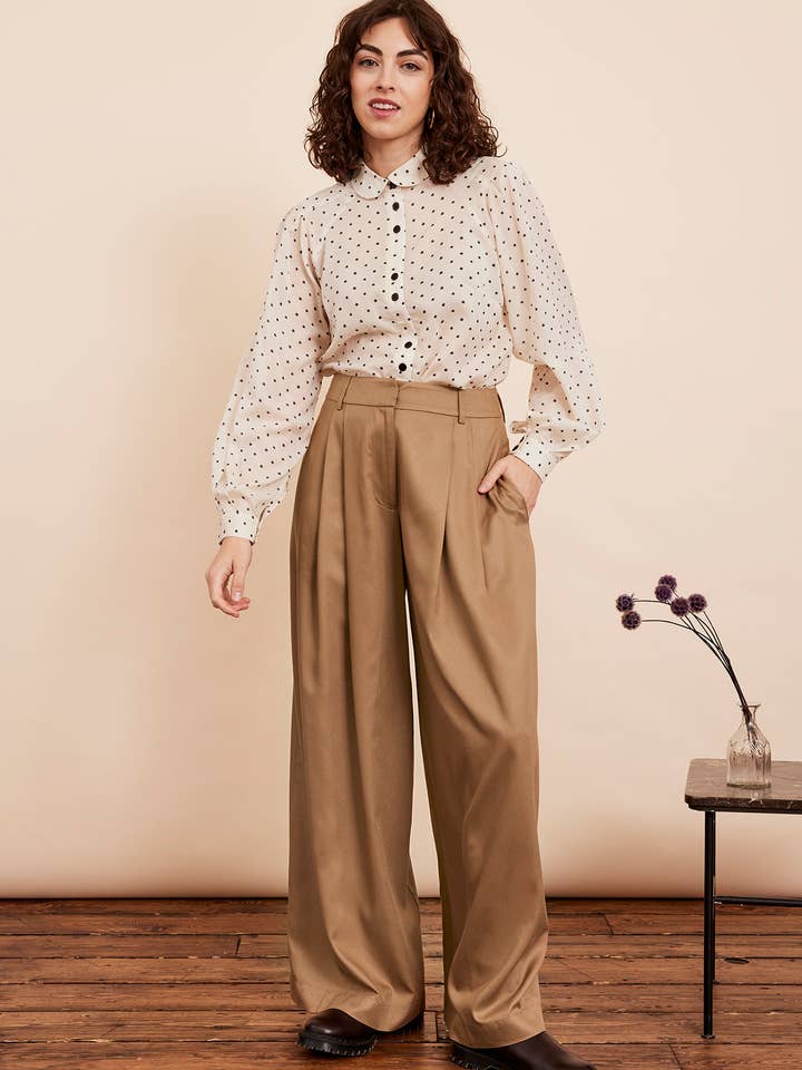 Mabel Toasted Marshmallow broek voor wholesale door emilyandfin