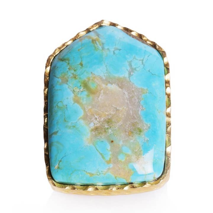 Christina Greene LLC - Wholesale Cocktail/Statement Ring - Shield Ring - Turquoise0