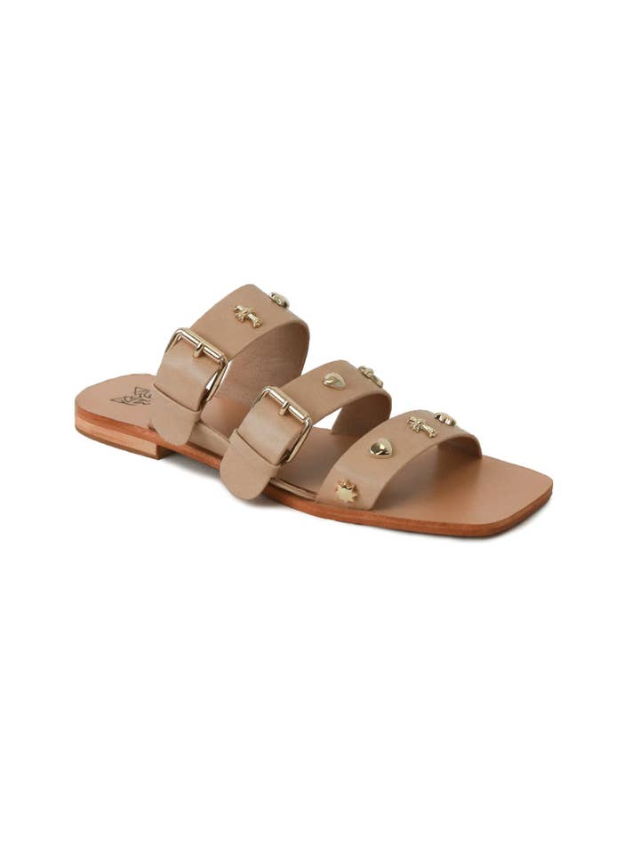 BEAST FASHION - Wholesale Sandals - Women's - LANA-02 Studded Flat Sandals3