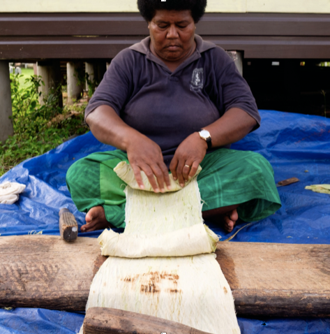 Rise Beyond the Reef - Wholesale Ornament Set - Masi Flower Holiday Ornaments - Natural Set of Two (2)1