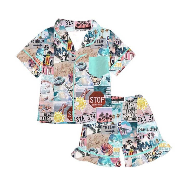 Lounge Wear Pajama Short Set for wholesale by Miss Q Baby