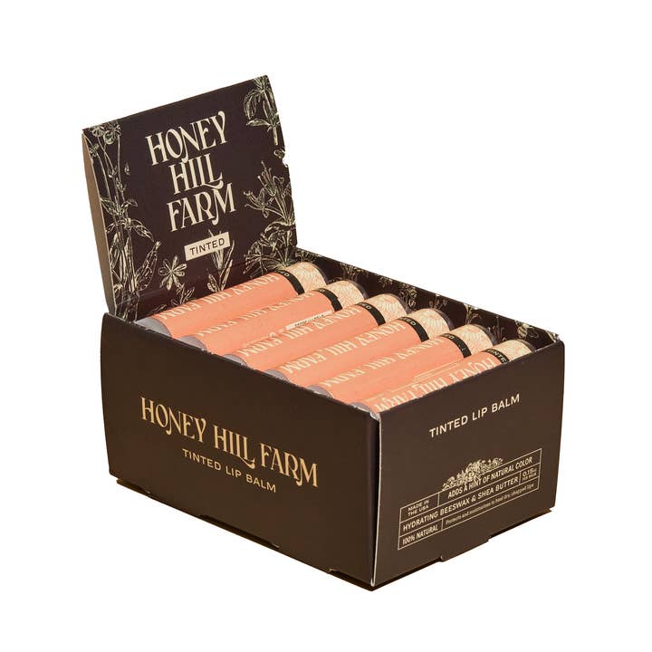 Tinted Lip Balm - 18pk - Zinnia for wholesale by Honey Hill Farm