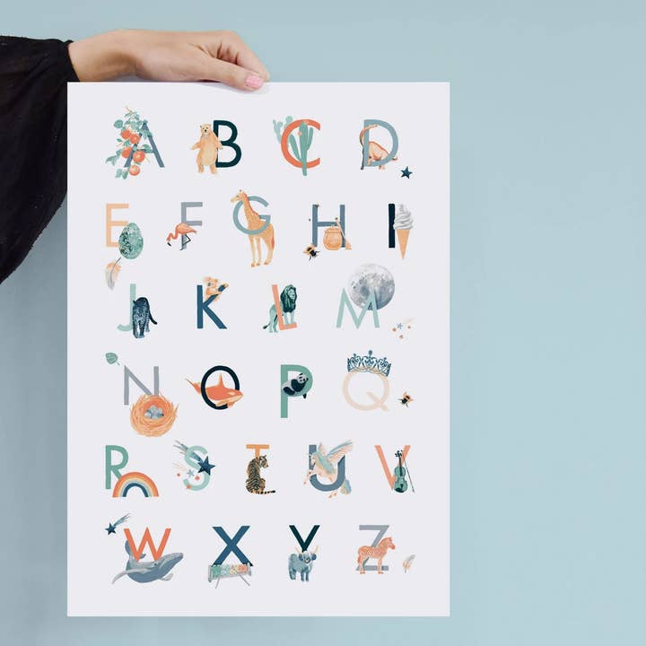 Póster alfabeto 50x70 cm para venta al por mayor de Goed Blauw