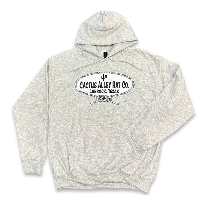 "Neck Rope" - Ash Grey Adult Hoodie (2025) for wholesale by Cactus Alley Hat Co.