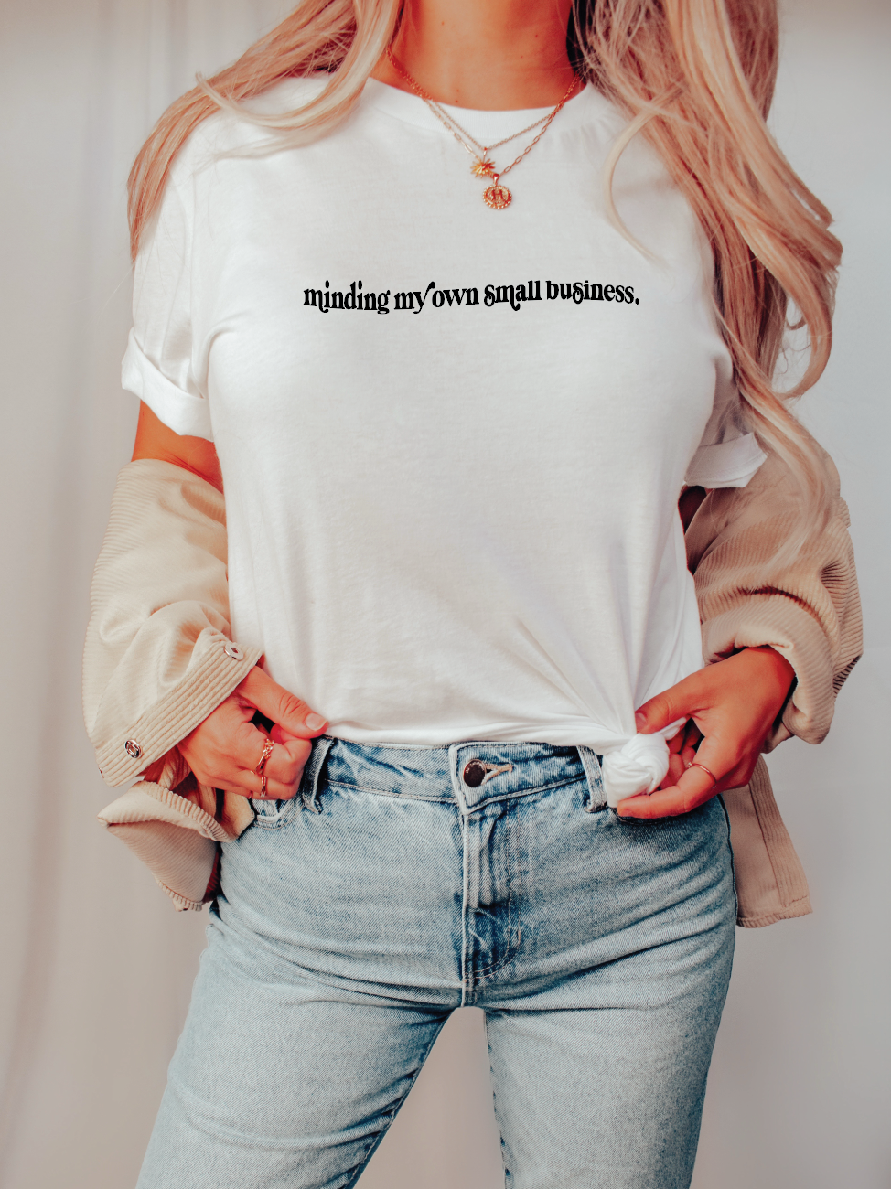 SBG Co. - Wholesale Screen Printed T-Shirt - Women's - Minding my Own Small Business Tee1