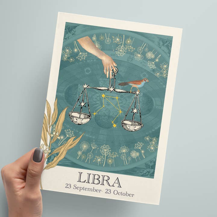 Cartaz do signo do zodíaco de Libra - A5 por atacado de sidonie blondel