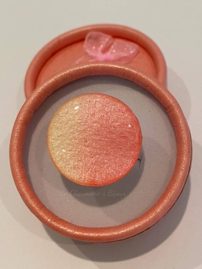Bague en argent 925 - Dégradé rose et jaune pour la vente par La Chaumière à Bijoux