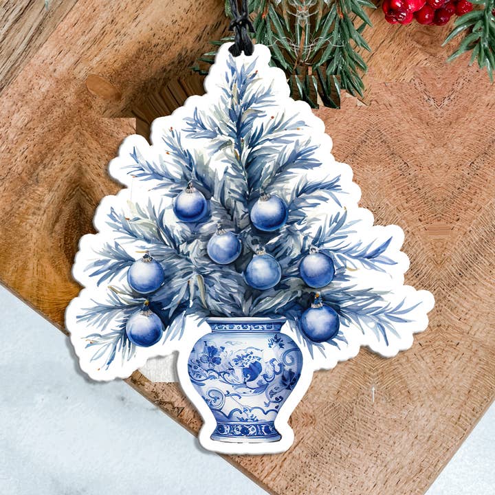 Accenti di Natale Blu + Deodorante per Ambienti, Freshie Festivo per la vendita all'ingrosso da parte di Gia Roma