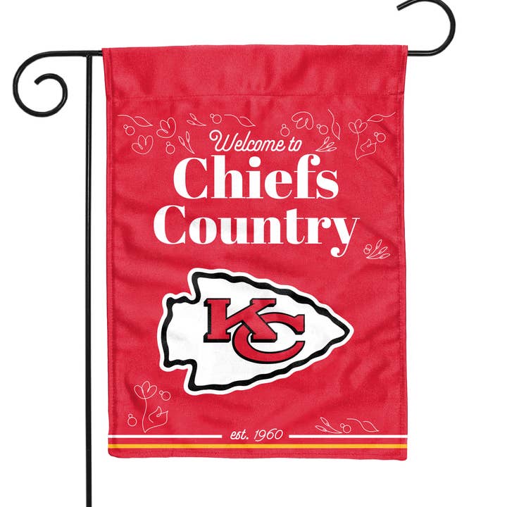 Kansas City Chiefs Double Sided Garden Flag for wholesale by Rico Industries