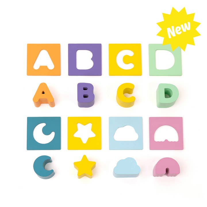 Extensão Kuby "Letras & Céu" Brinquedos Bebé classificador de formas por atacado de OPPI