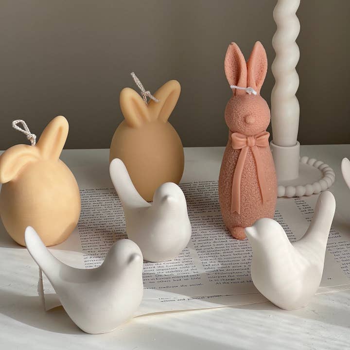 Handmade Stone Bird Spring Decor: Jesmonite Scandinavian Gift for wholesale by Estelle Studio