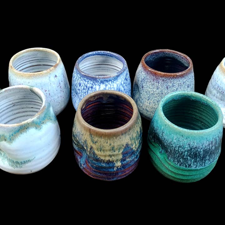 Stemless Wine Cup Variety Pack for wholesale by Scorched Earth Artworks